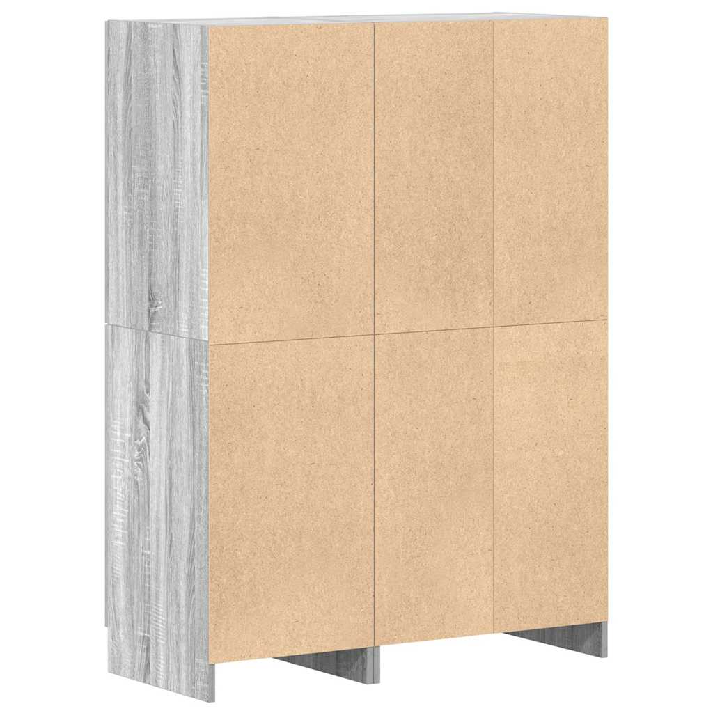 Set di Mobili da Cucina 2 pz Grigio Sonoma in Truciolato
