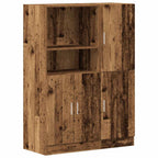Set di Mobili da Cucina 2 pz Legno Antico in Truciolato
