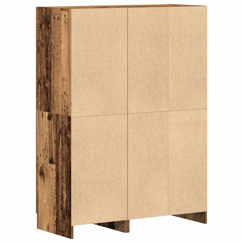 Set di Mobili da Cucina 2 pz Legno Antico in Truciolato