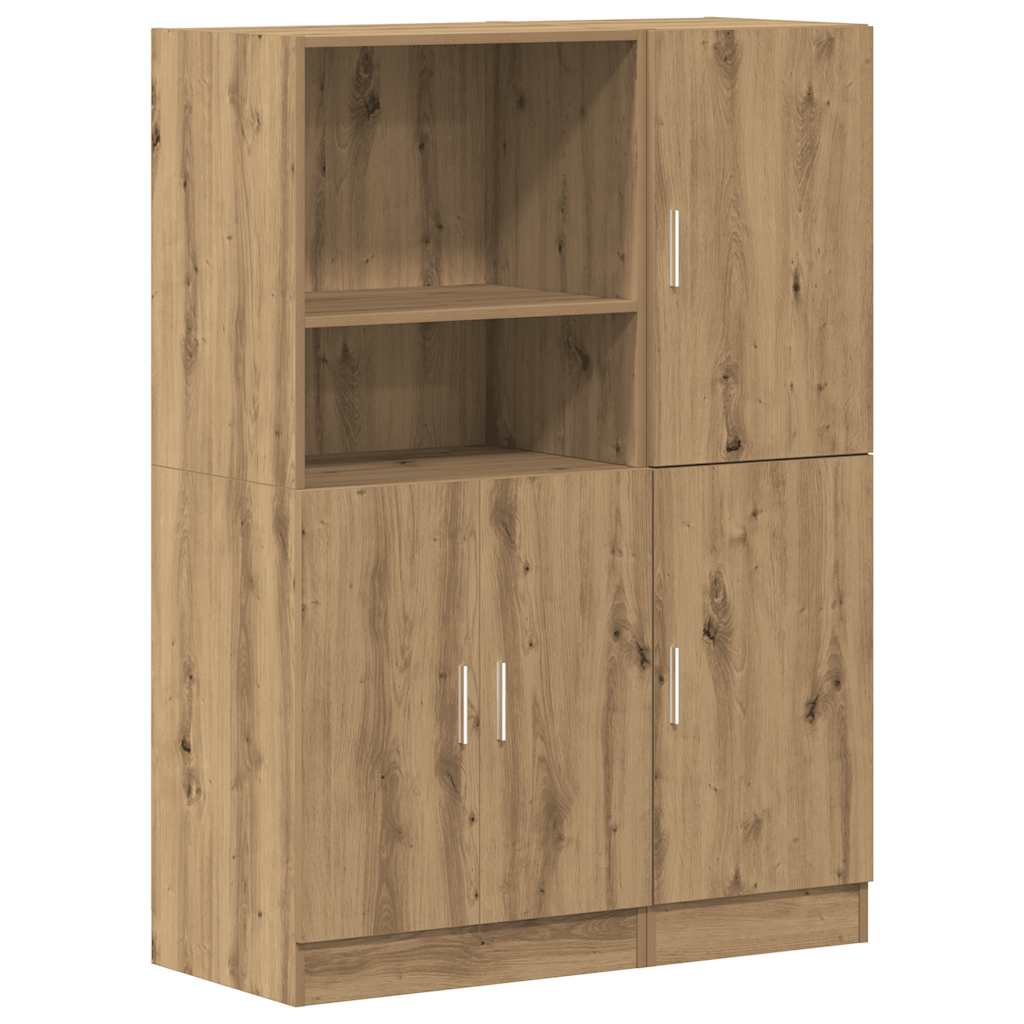 Set di Mobili da Cucina 2 pz Rovere Marrone in Truciolato