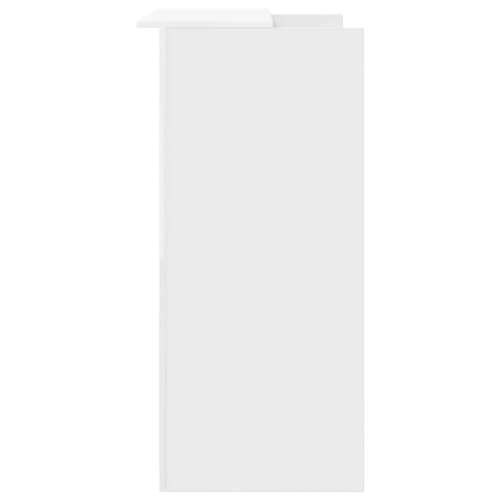Scrivania per Reception Bianca 100x50x103,5 cm in Legno Massello