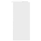 Scrivania per Reception Bianca 100x50x103,5 cm in Legno Massello