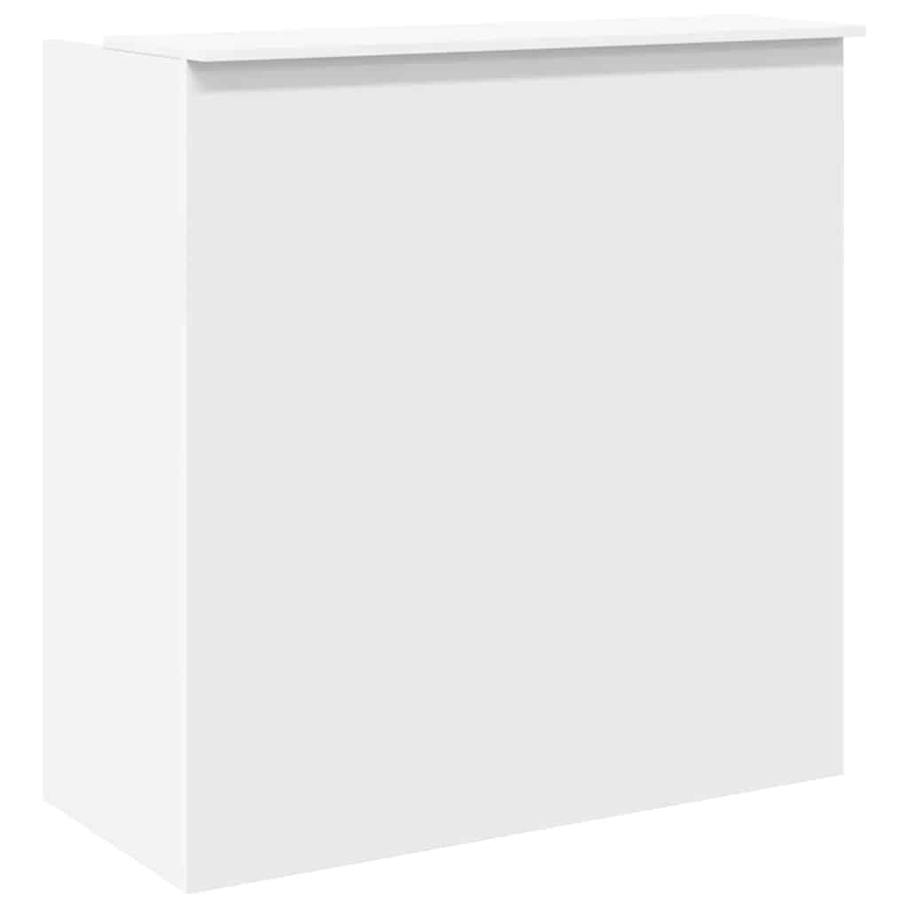 Scrivania per Reception Bianca 100x50x103,5 cm in Legno Massello