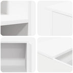 Scrivania per Reception Bianca 100x50x103,5 cm in Legno Massello
