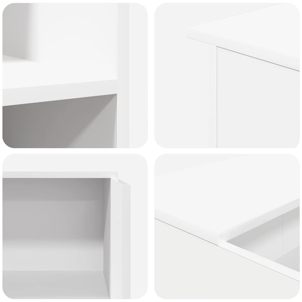 Scrivania per Reception Bianca 100x50x103,5 cm in Legno Massello