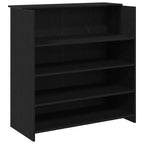 Scrivania per Reception Rovere Nero 100x50x103,5 cm in Legno di Argilla