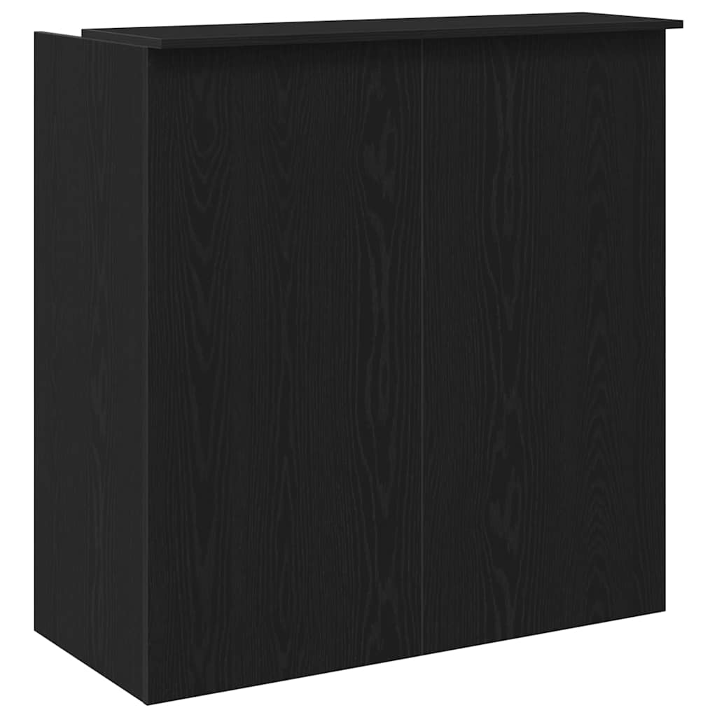 Scrivania per Reception Rovere Nero 100x50x103,5 cm in Legno di Argilla