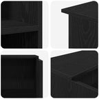 Scrivania per Reception Rovere Nero 100x50x103,5 cm in Legno di Argilla