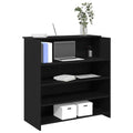 Scrivania per Reception Rovere Nero 100x50x103,5 cm in Legno di Argilla