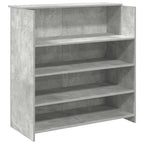 Banco Reception Grigio Cemento 100x50x103,5cm Legno Multistrato