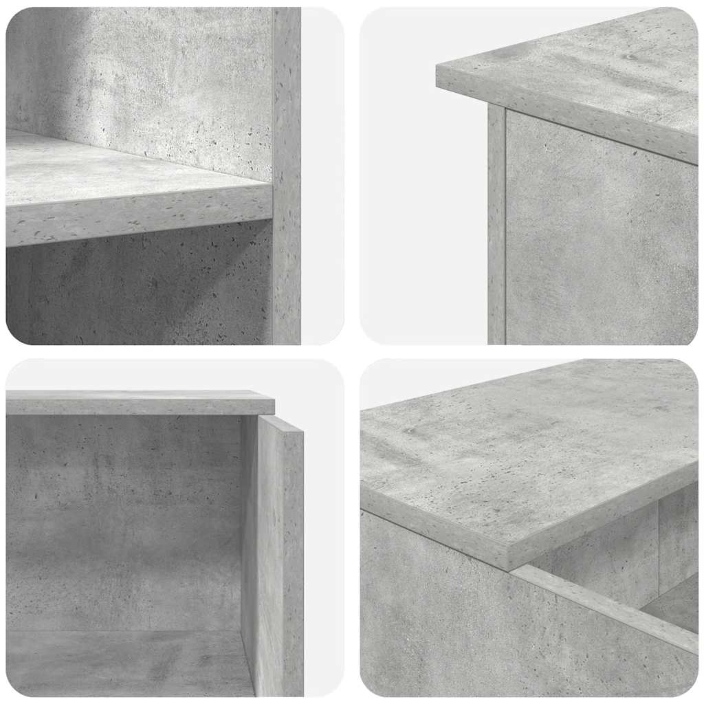 Banco Reception Grigio Cemento 100x50x103,5cm Legno Multistrato