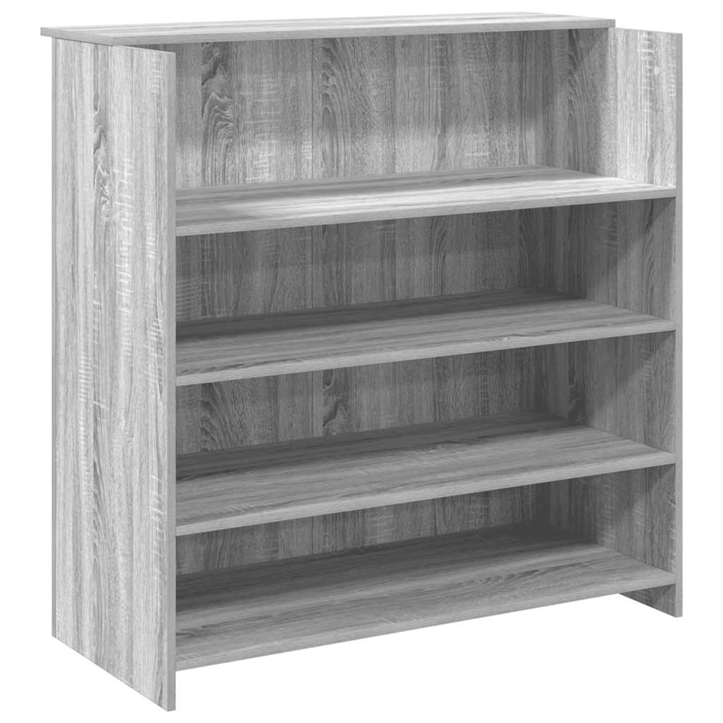 Banco Reception Grigio Sonoma 100x50x103,5 cm Legno Multistrato