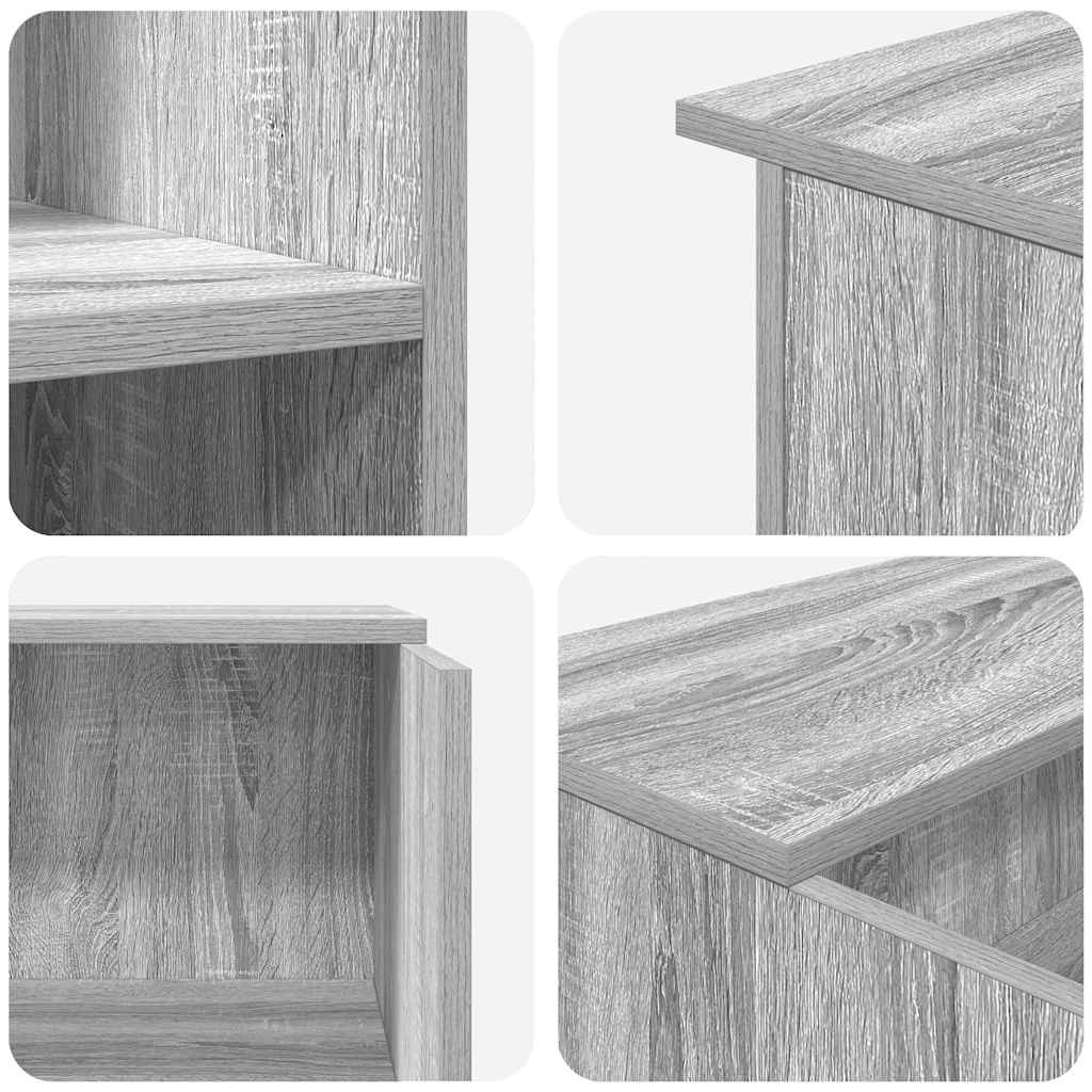 Banco Reception Grigio Sonoma 100x50x103,5 cm Legno Multistrato