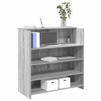 Banco Reception Grigio Sonoma 100x50x103,5 cm Legno Multistrato