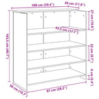 Banco Reception Rovere Artigianale 100x50x103,5cm in Truciolato
