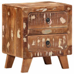 Comodini 2pz 40x32x46 cm in Legno Massello di Recupero