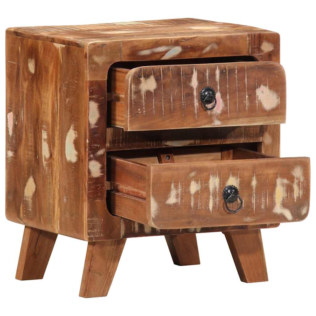 Comodini 2pz 40x32x46 cm in Legno Massello di Recupero