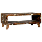 Tavolino da salotto 90 x 50 x 35 cm Legno Recuperato Massello