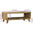 Tavolino da salotto 90 x 50 x 35 cm Legno di mango massello