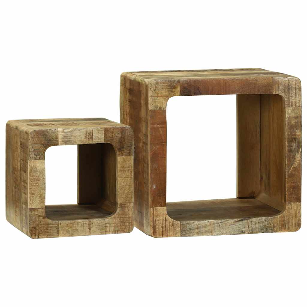 Unità TV 2 pcs Marrone 36 x 30 x 36 cm Legno di mango massello