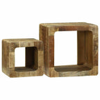 Unità TV 2 pcs Marrone 36 x 30 x 36 cm Legno di mango massello