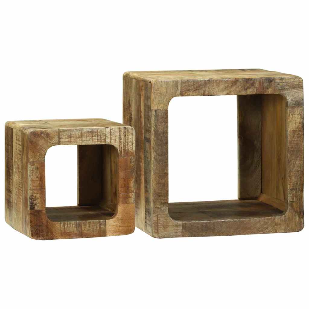 Unità TV 2 pcs Marrone 36 x 30 x 36 cm Legno di mango massello