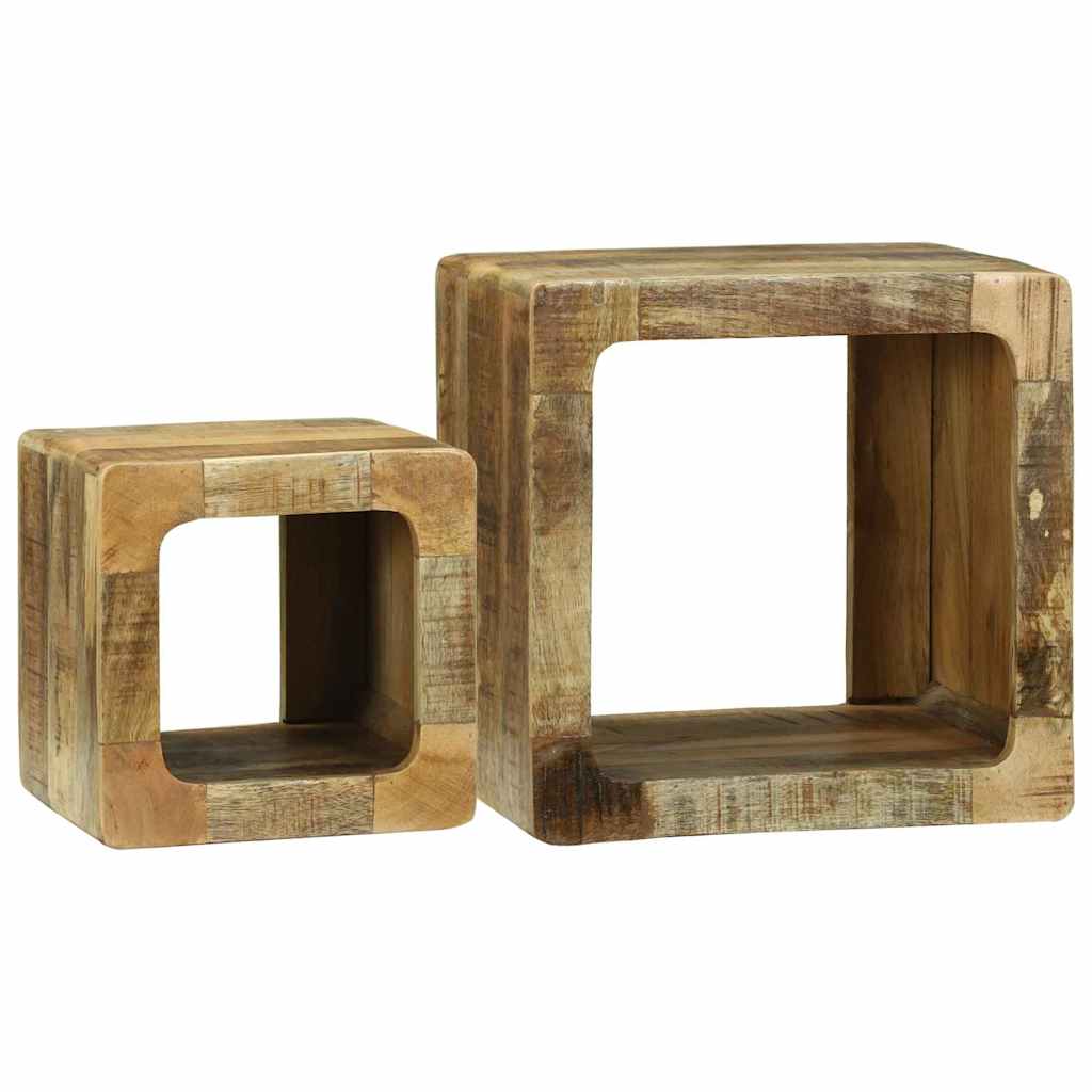 Unità TV 2 pcs Marrone 36 x 30 x 36 cm Legno di mango massello