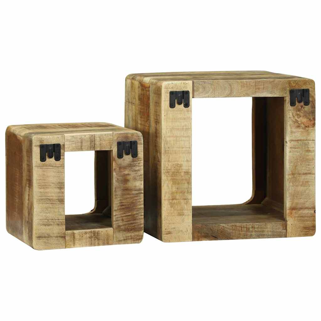 Unità TV 2 pcs Marrone 36 x 30 x 36 cm Legno di mango massello
