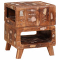 Tavolino Marrone 40 x 40 x 49 cm Legno Recuperato Massello
