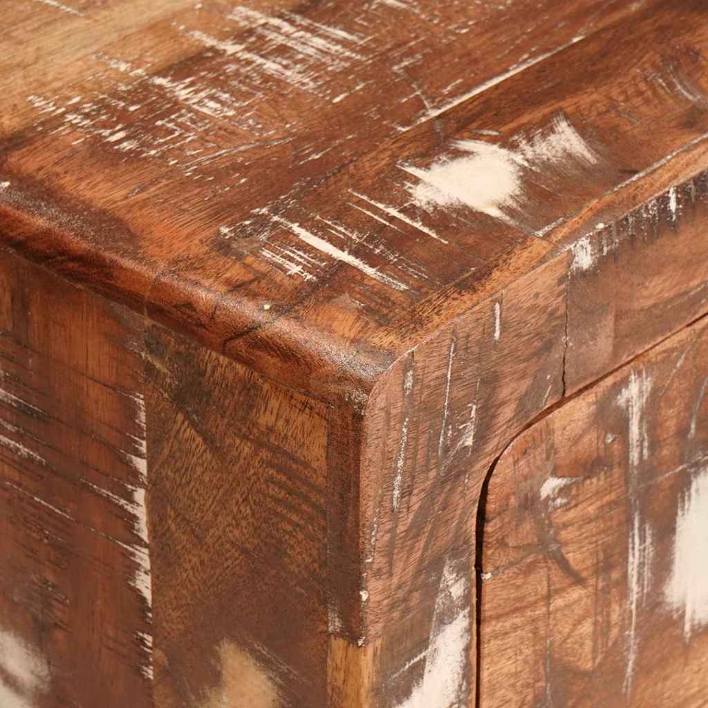 Tavolino Marrone 40 x 32 x 46 cm Legno Recuperato Massello