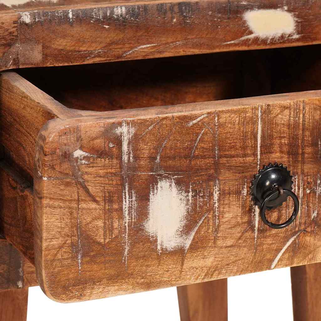 Tavolino Marrone 40 x 32 x 46 cm Legno Recuperato Massello