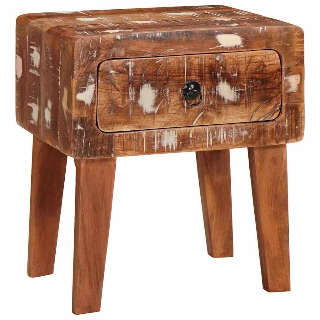 Tavolino Marrone 40 x 32 x 46 cm Legno Recuperato Massello