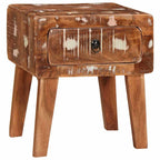 Tavolino Marrone 40 x 32 x 46 cm Legno Recuperato Massello