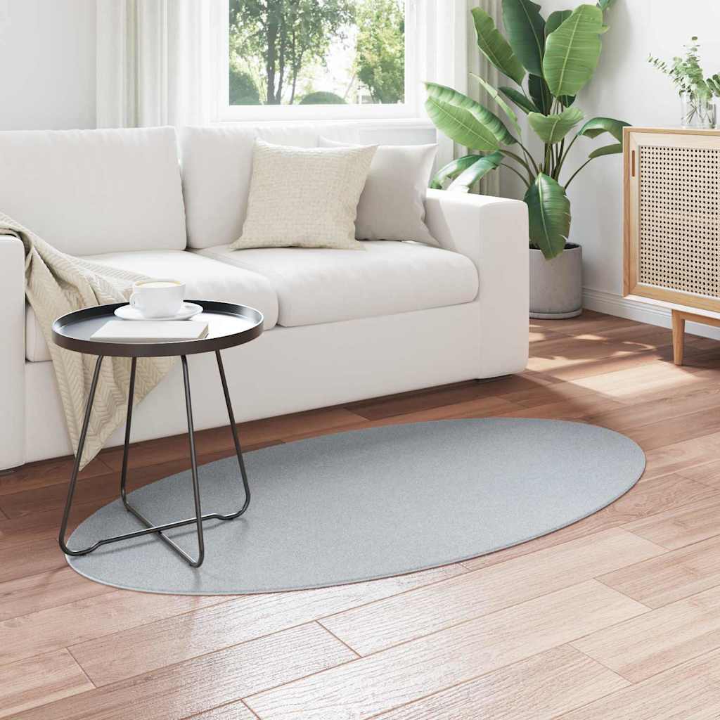 Tappeti per area Ovale HUARTE Grigio 80 x 150 cm
