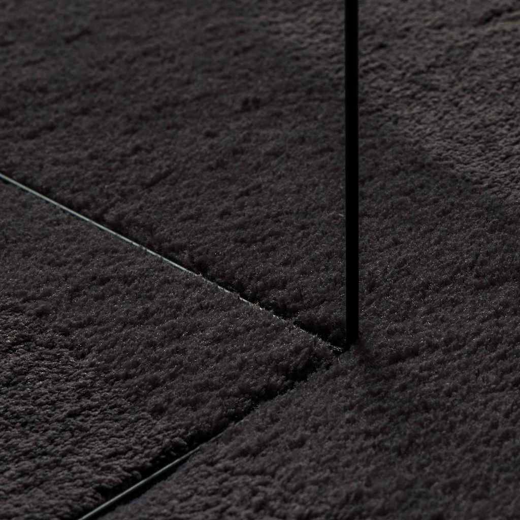 Tappeti per area Ovale HUARTE Nero 80 x 150 cm 100% Poliestere