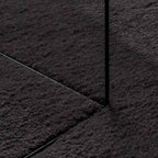 Tappeti per area Ovale HUARTE Nero 80 x 150 cm 100% Poliestere