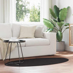 Tappeti per area Ovale HUARTE Nero 80 x 150 cm 100% Poliestere