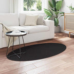 Tappeti per area Ovale HUARTE Nero 80 x 150 cm 100% Poliestere