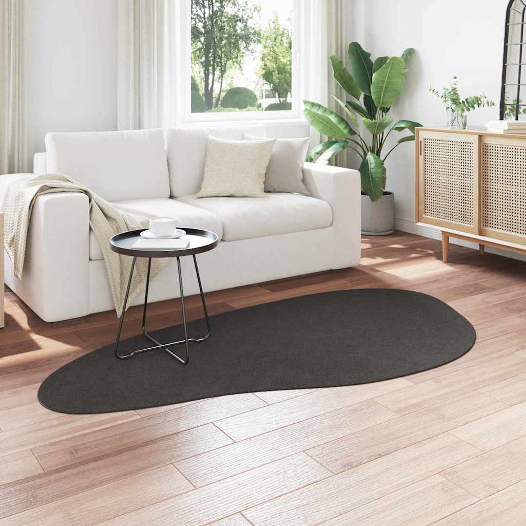 Tappeti per area HUARTE Antracite 100 x 200 cm Poliestere