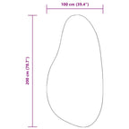 Tappeti per area HUARTE Antracite 100 x 200 cm Poliestere
