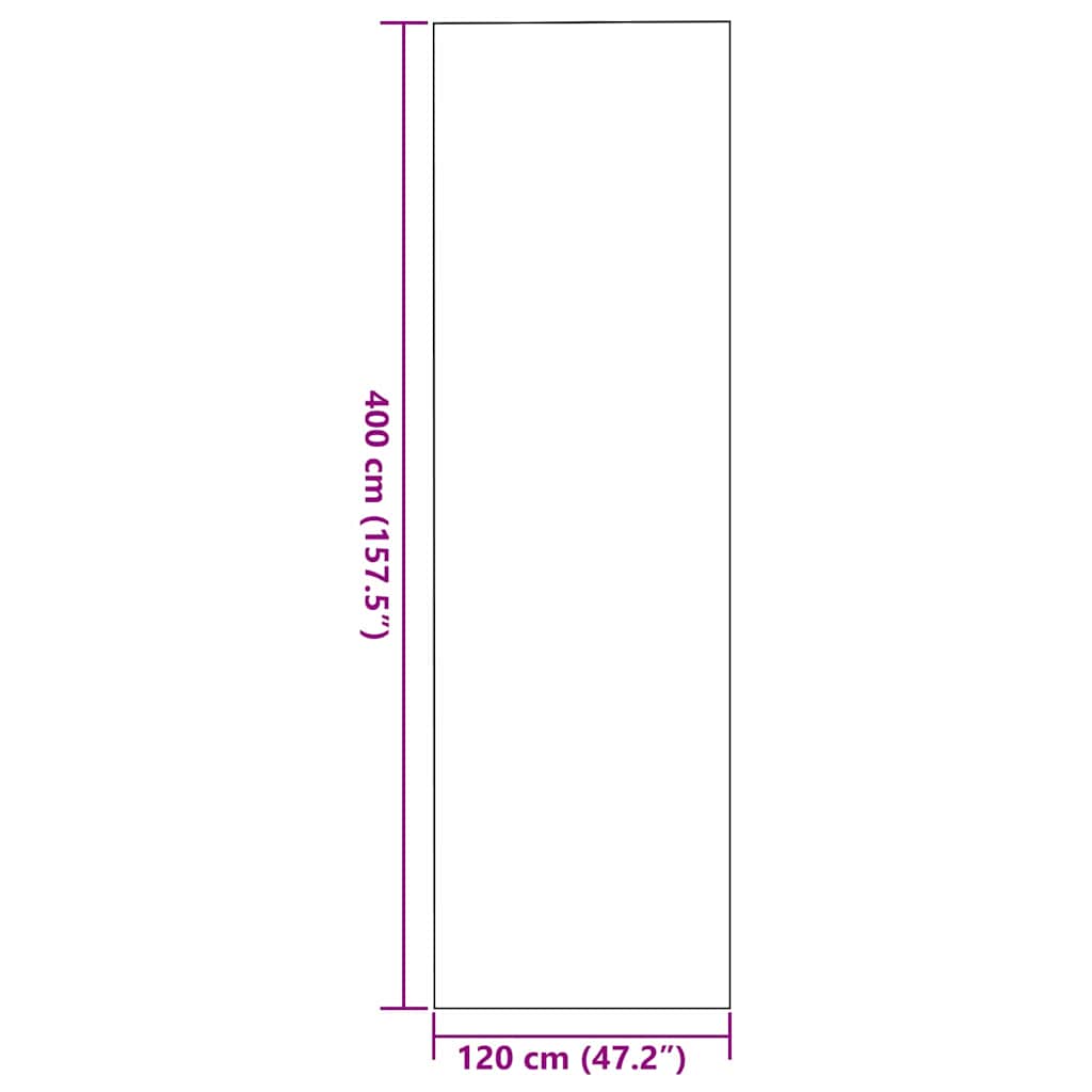 Tappetino Grigio e Nero 120 x 400 cm 100% Poliammide