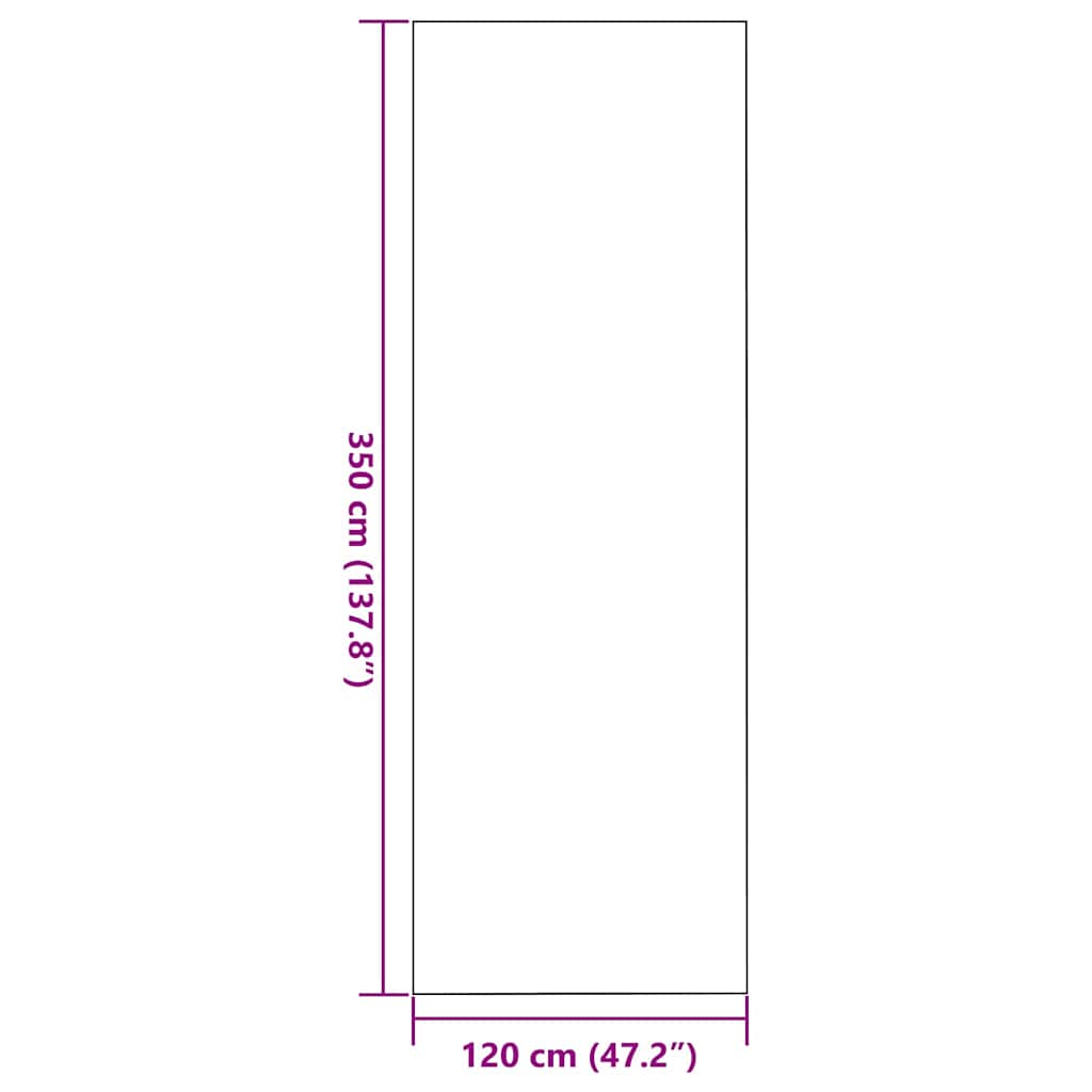 Tappetino Marrone e Nero 120 x 350 cm 100% Poliammide