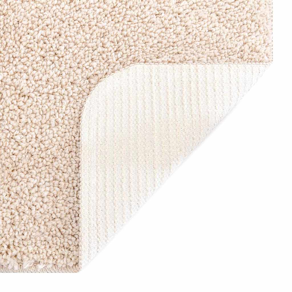 Tappeto Shaggy Antiscivolo Crema 120 x 120 cm PP