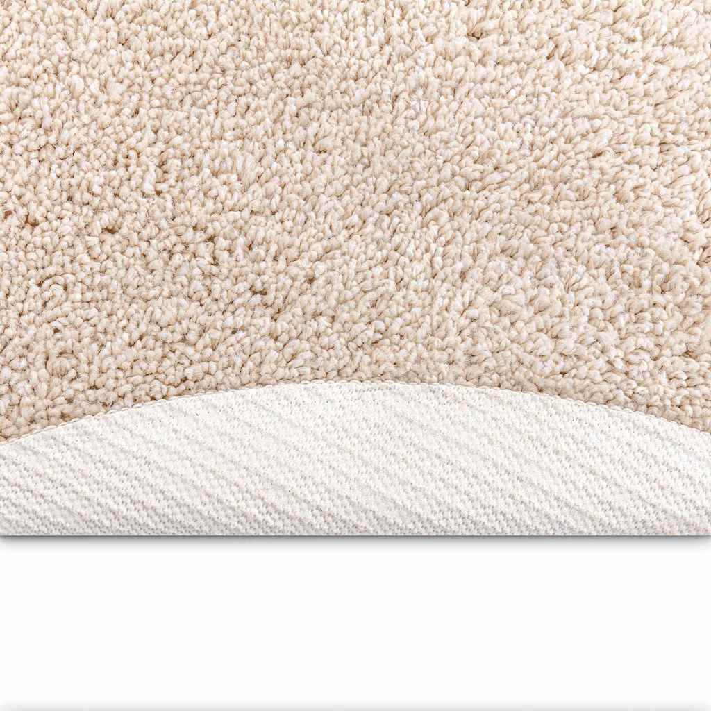 Tappeto Shaggy Antiscivolo Crema 120 x 120 cm PP