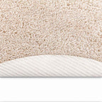 Tappeto Shaggy Antiscivolo Crema 120 x 120 cm PP