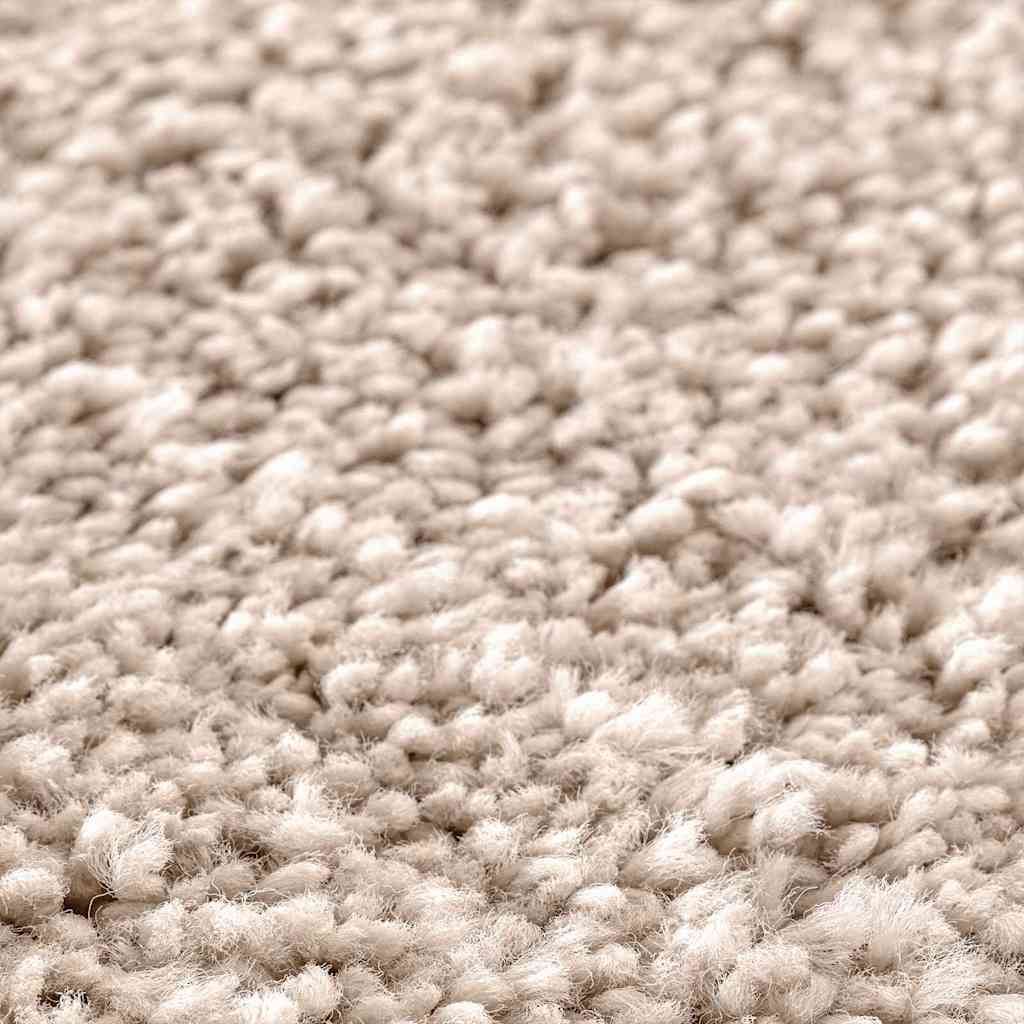 Tappeto Shaggy Antiscivolo Crema 120 x 120 cm PP