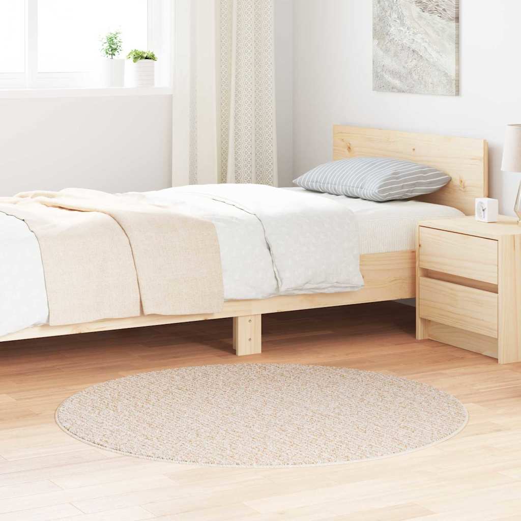 Tappeto Shaggy Antiscivolo Crema 120 x 120 cm PP