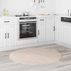 Tappeto Shaggy Antiscivolo Crema 120 x 120 cm PP