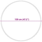 Tappeto Shaggy Antiscivolo Crema 120 x 120 cm PP