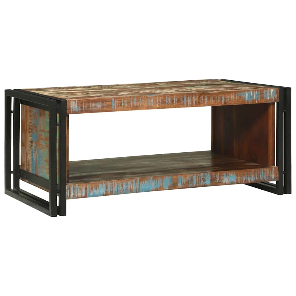 Tavolino da salotto 90 x 50 x 38 cm Legno Recuperato Massello
